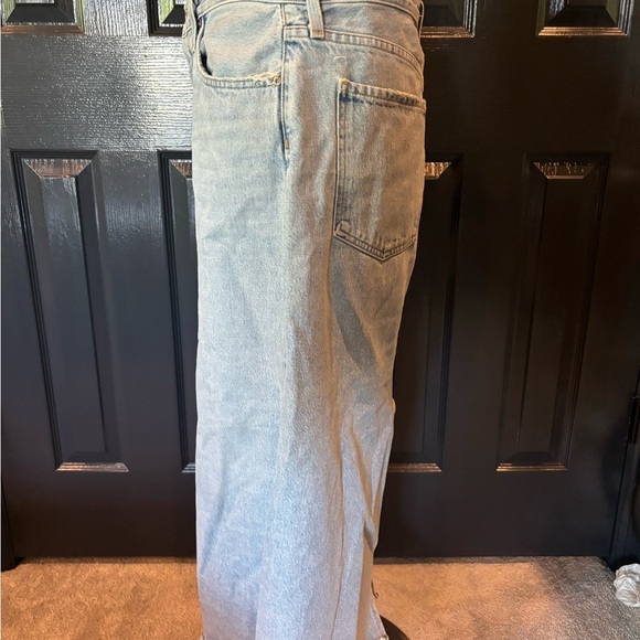 Agolde Classic Blue Maxi Denim Skirt - Picture 3 of 6